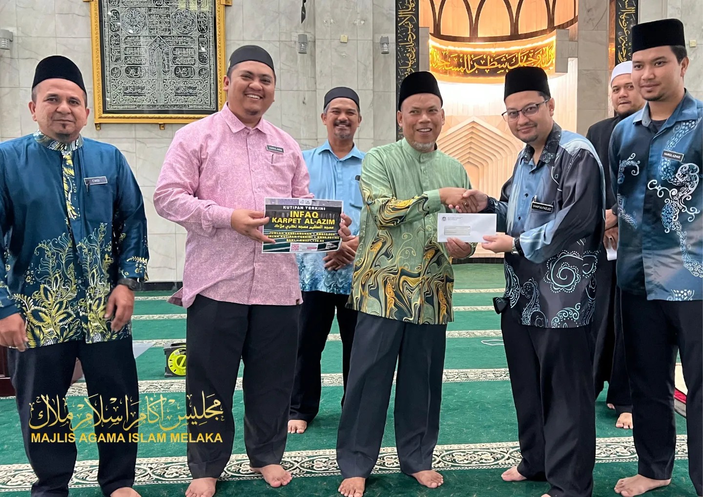 Masjid Al Azim, Masjid Negeri Menerima Sumbangan Cek Dari Majlis Agama Islam Melaka (MAIM) 